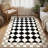  Checkered Washable Area Rug for Living Room Non-Slip Soft Stain Resistant Indoor Carpet-1957121824