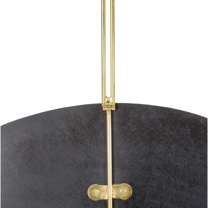 Galactic Stainless Steel Round Wall Mirror, 43.25" x 35.5"