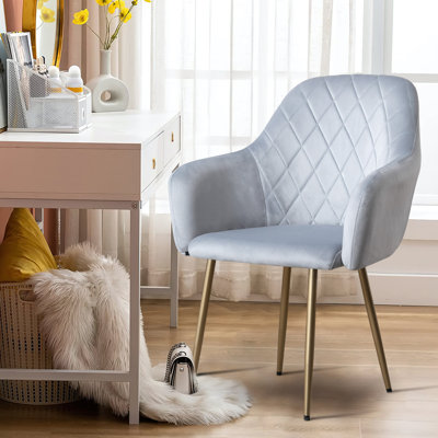 Chaise de travail en velours Rumena