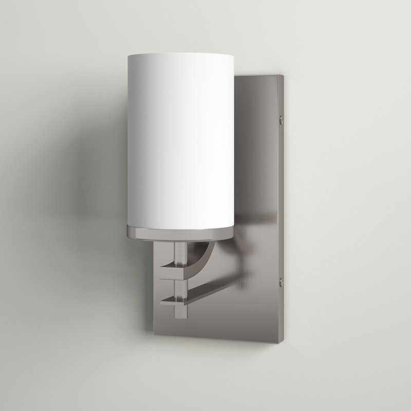 Agnes 1 - Light Dimmable Armed Sconce in Satin Nickel, Satin Nickel