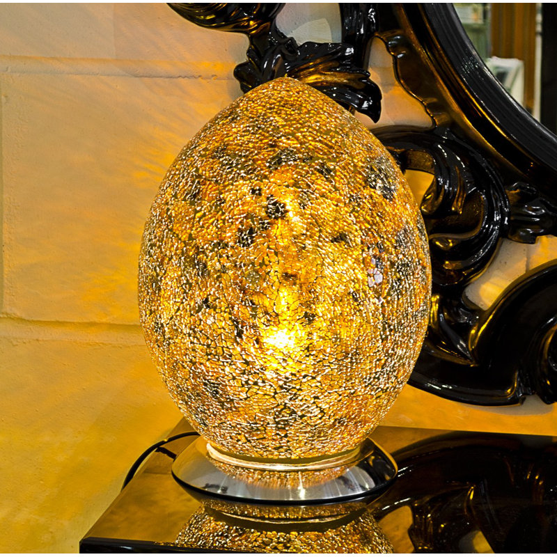 Mosaic Glass Egg 30cm Novelty Lamp