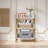 3 Tier  Wooden Bookshelf With Storage Set Of 2, Small White Bookcase,  Narrow Book Shelf Organizer For Living Room, Office, Bedroom, Kitchen