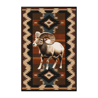  Tapis lavable Bighorn Sheep Southwestern