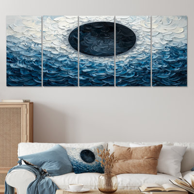 Éclipse de lune sur la Relation côtière I - Art lunaire - ensemble de décorations murales astronomiques