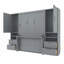 Lit double escamotable double avec placard, tiroirs et amp; Tablettes - aucun sommier nécessaire, robuste et amp; Peu encombrant-715317710