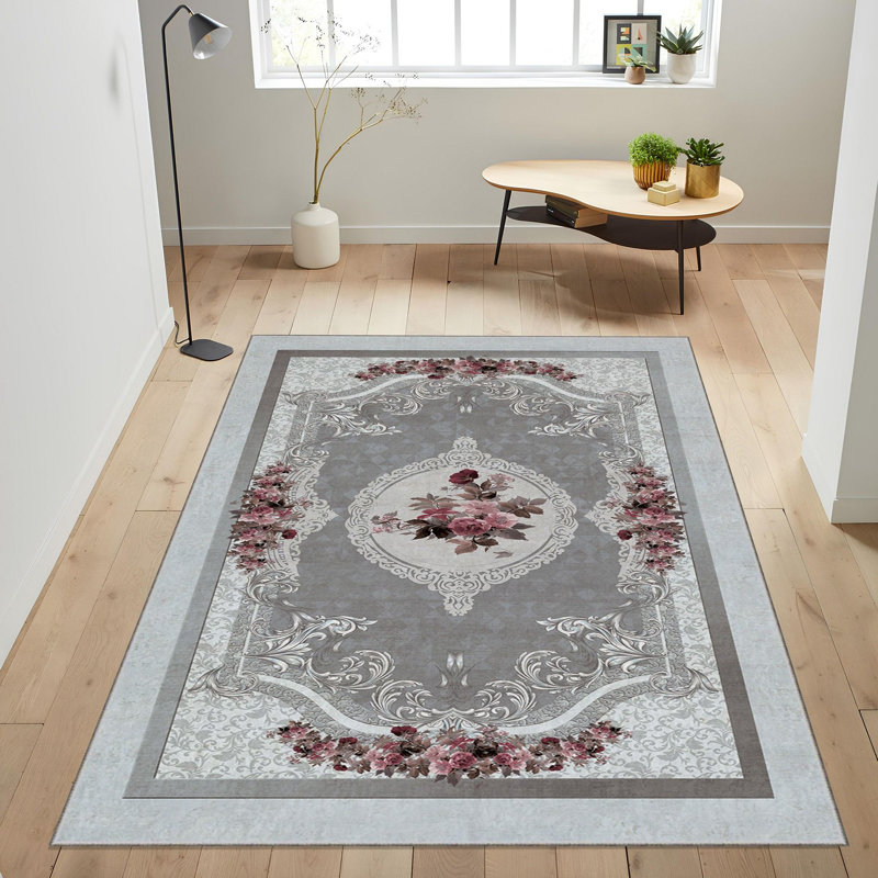 Luxurious Woven Carpet, 100% Polyester, 70.9 x 110.2 Inches | 740 g/m², Non-Slip Felt Dot Underside, 0.2 Inch Pile Height | Machine Washable, Easy Care, Perfect for Living Room & Bedroom Décor
