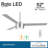 Roto LED 52" 3-Blade LED Ceiling Fan in Brushed Aluminum with Silver Blades and Etched Lens-128871874