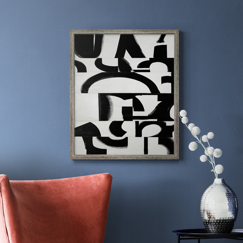 Toile encadrée de qualité supérieure Prosperous Elements V11 - prête à être accrochée, Argent patiné, H 20 po x l 16 po