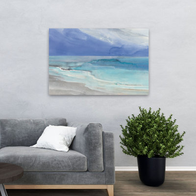 Grand View I, bleu, bleu, turquoise, plage
