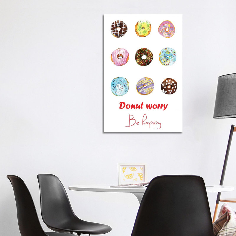 « do not inquiéter be happy »-impression sur papier, H 40 po x l 26 po x P 1,5 po, Toile