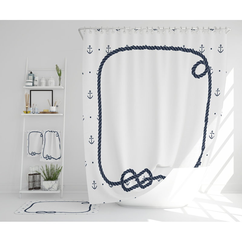 Nazeeha Polyester Shower Curtain Set