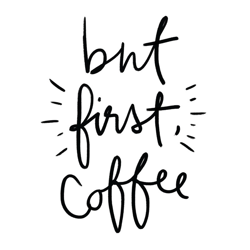 But First Coffee I - Textual Art Print, 30 cm H x 20 cm W, Wrapped Canvas