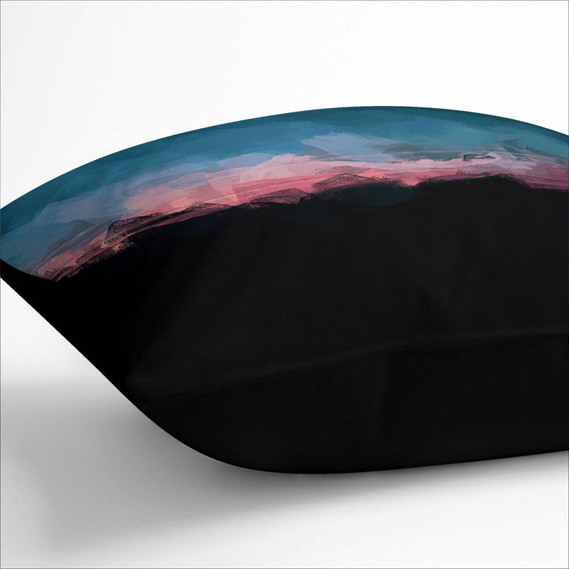 Square Throw Cushion, Black, 55cm H x 55cm W x 20cm D
