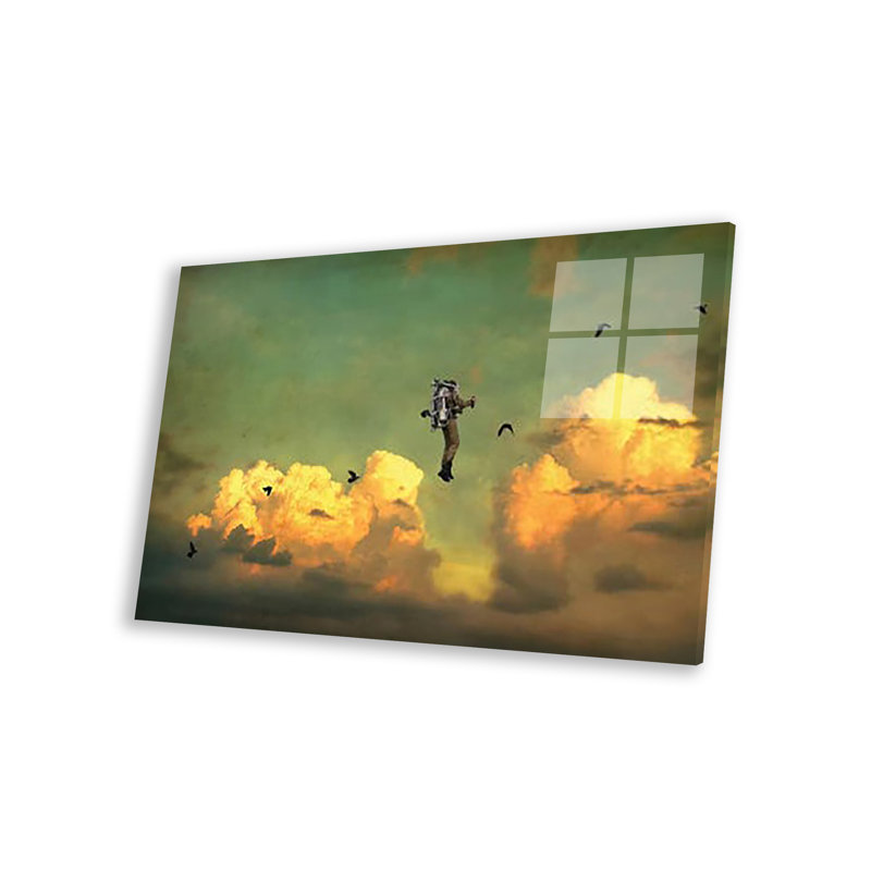 Icare, impression sur verre acrylique, H 24 po x l 16 po x P 0,25 po