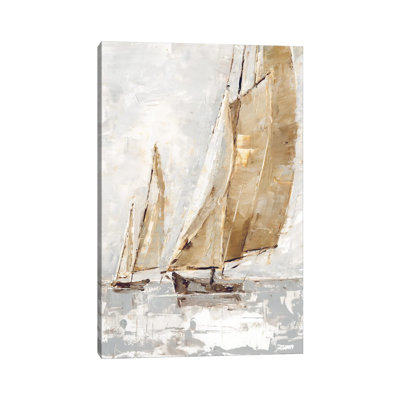Golden Sails II 1 Piece Wrapped Canvas Painting