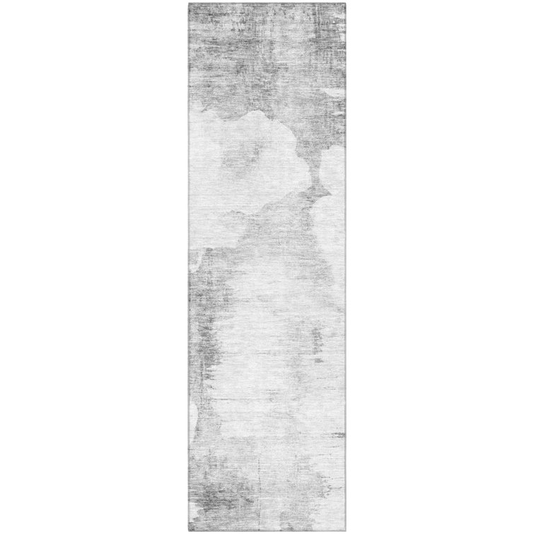 Premium Machine Washable Prisco Silver Rug