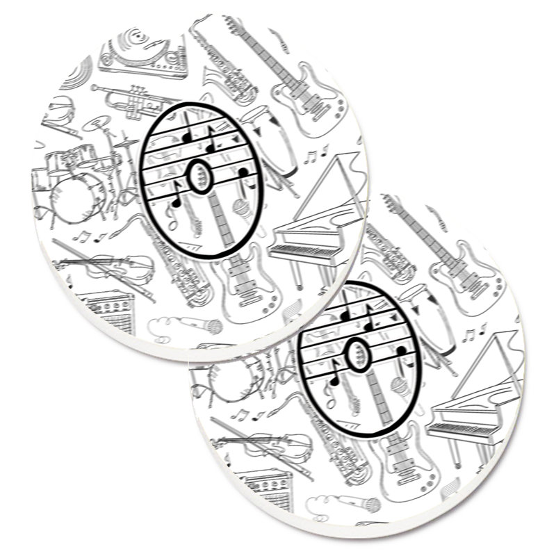 Sous-verre musical letter note, O