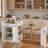 Extendable Island With Power Outlet, Drawers, Double-side Storage, And Open Shelves