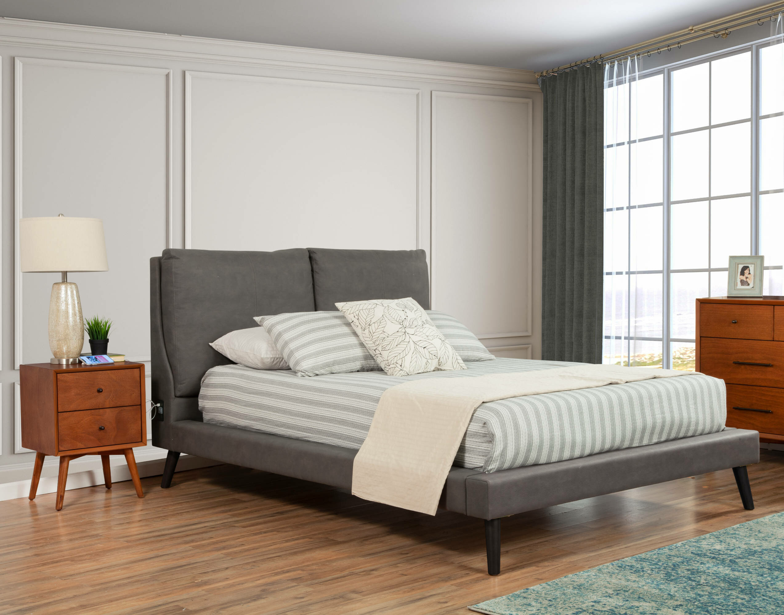 Corrigan Studio® Oman Upholstered Platform Bed & Reviews | Wayfair