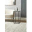 Sulav Marble and Metal Tall Square Side Table