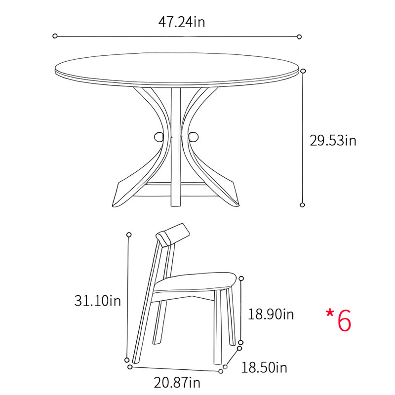 Ensemble de table de salle à manger