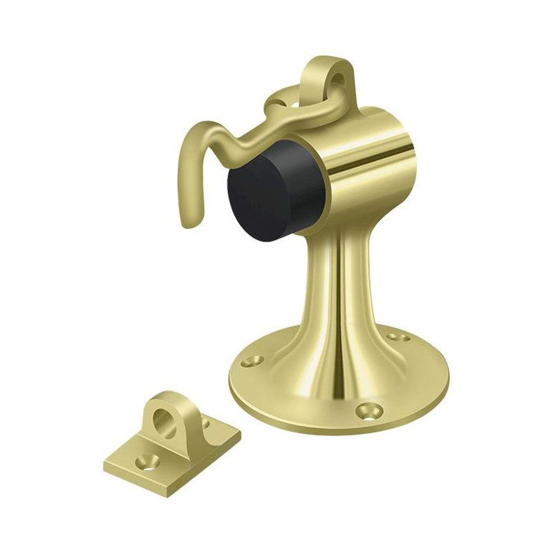 Door Stop, Polished Brass