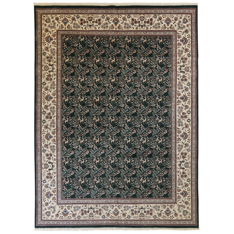 Global Rug One-of-a-Kind Hand-Knotted Kashan 9' x 12'2" Wool Area Rug