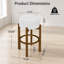 Ensemble de 4 tabourets d'intérieur revêtus de bois, finition noyer foncé et revêtement ivoire-421687721-421687724