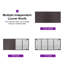 Pergola solaire à persiennes mauve 11 pi x 23 pi avec lumières à DEL et panneau de commande Pergola d'extérieur en aluminium avec toit réglable pour patio-122646723