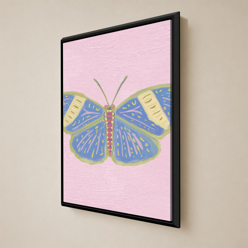 Butterfly On Pink by Dan Meneely - Graphic Art on Canvas