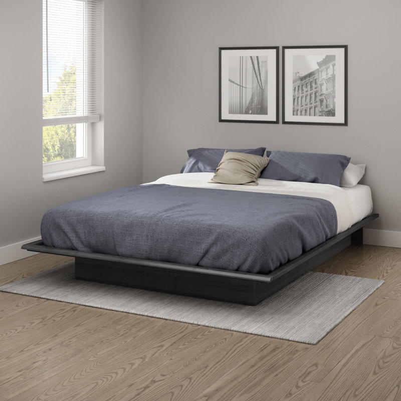 Lit plateforme Step One, Grand, Chêne gris