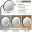 Meuble-lavabo blanc 40 po avec miroir DEL et chargeur sans fil | 3 lumières réglables, tiroir de rangement et tablettes | Coiffeuse moderne pour chambre à coucher