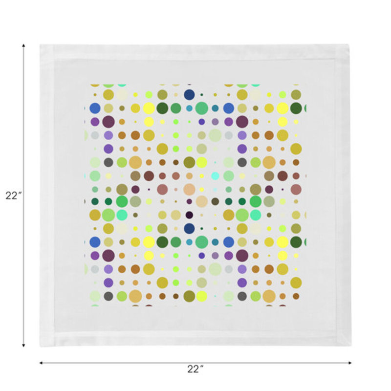 Mod Confetti Andre Hemstitch 22" Linen/Cotton Napkin, Granada