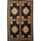 Hand-Knotted High-Quality Black Area Rug