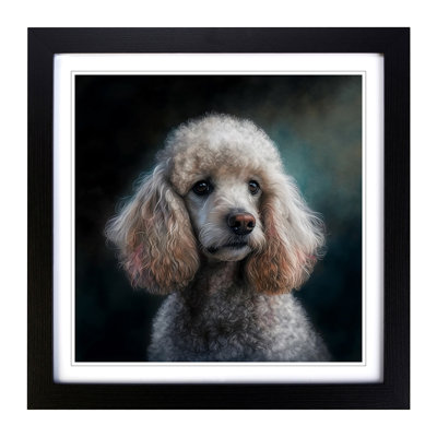 Poodle Digital - Single Picture Frame Print on Wood