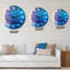 Horloge murale colorée Happy Trees pendant Sunsrise VII-59913195