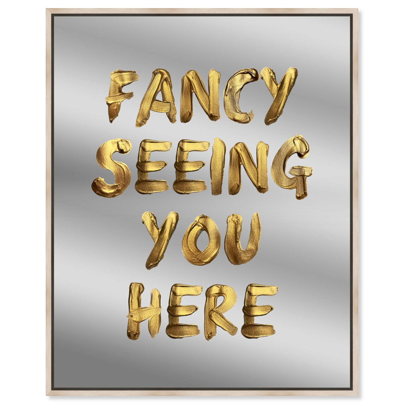Seeing You Fashion and Glam Framed Mirror by Oliver Gal, Cream