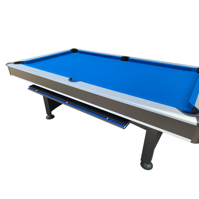 Billard/pool multi-jeux RACK Scorpius 7 pieds avec table de ping-pong, tapis bleu et corps noir, Bleu