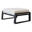 2 repose-pieds avec coussins beiges - Structure en aluminium à utilisation polyvalente et brun doux
