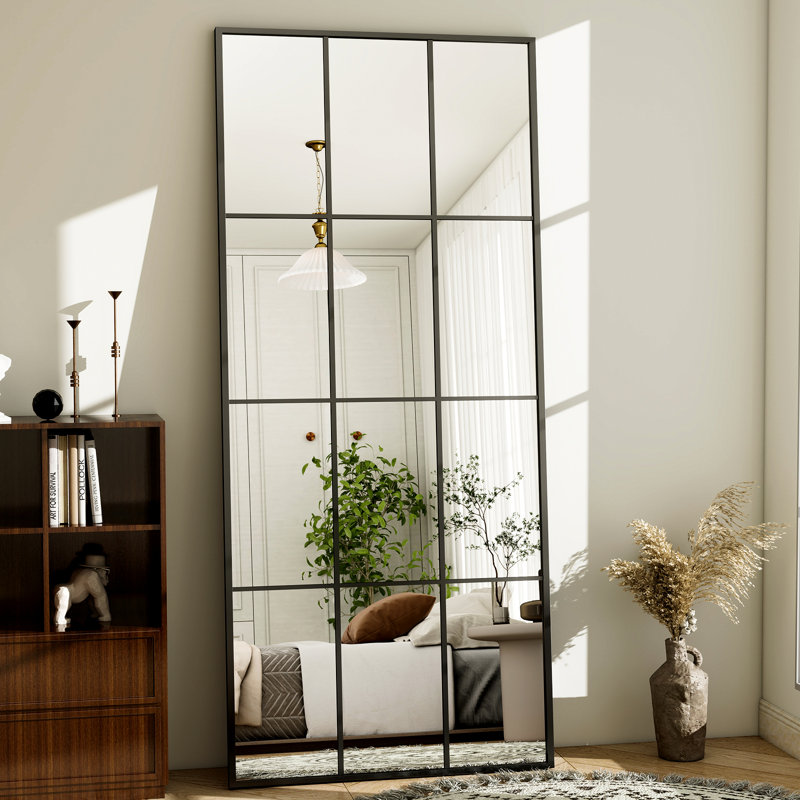 Miroir pleine grandeur avec cadre en métal Gianlucas, 71 po x 30 po