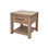 Natural Parota Solid Wood End Table with Storage