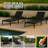 Patioflare Outdoor Lounge Chair, Black-1829229522
