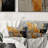 Gold Grey Gleaming Geometry I - Abstract Collages Printed Throw Pillow