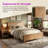 Afore Wooden Platform Bed Frame with Headboard, Solid Pine Construction-1833855700-1833855659