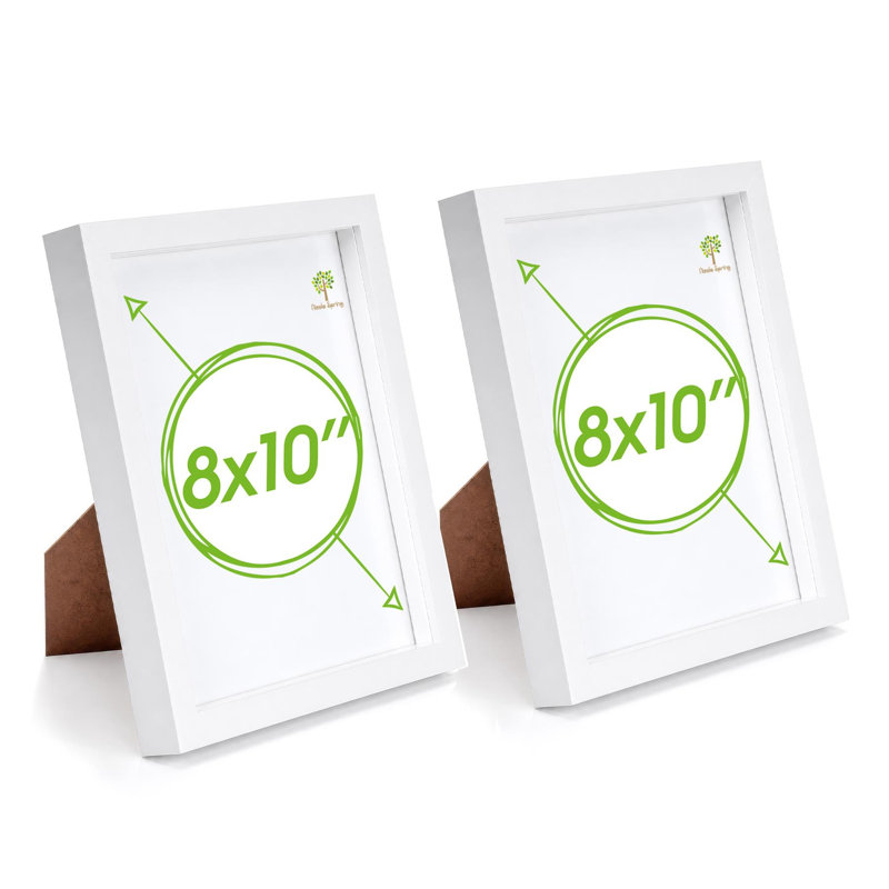 Nicola Spring - 3D Box Photo Frames, 27.5cm H x 22.5cm W x 3.5cm D, White