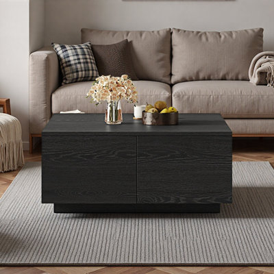 Table basse moderne carrée avec 4 tiroirs