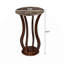Table d'appoint ronde avec plateau en faux marbre