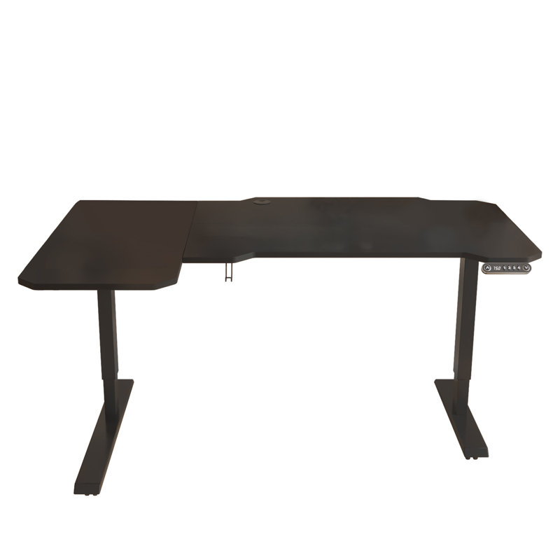 Barkha Adjustable Metal Base Standing Desk, Black