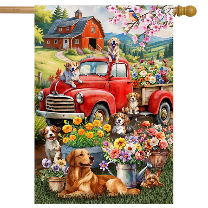 Farm Pups House Flag