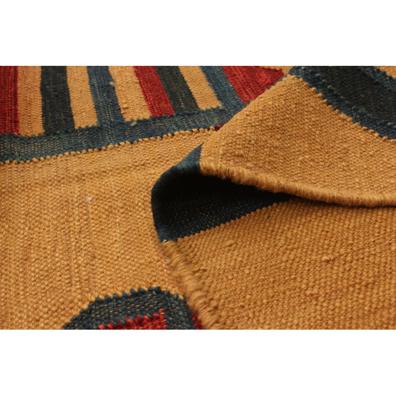 One-of-a-Kind Rectangle 6' X 9'2" New Age Wool Area Rug in Red